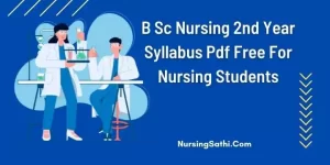 B Sc Nursing 2nd Year Syllabus Pdf