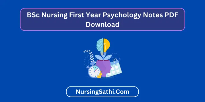 BSc Nursing First Year Psychology Notes PDF Download Free in 2023